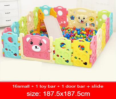 02[ 16small + 1 toy bar + 1 door bar + slide (site: 187.5x187.5cm) ]