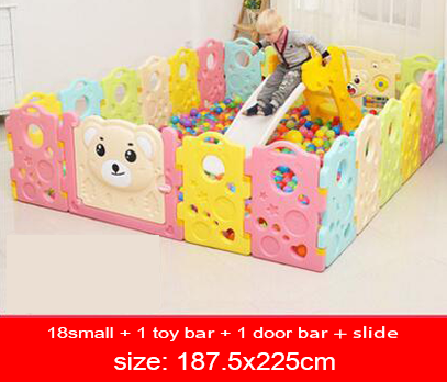 02[ 18small + 1 toy bar + 1 door bar + slide (site: 187.5x225cm) ]