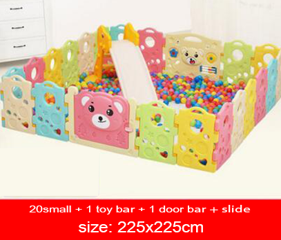 02[ 20small + 1 toy bar + 1 door bar + slide (site: 225x225cm) ]